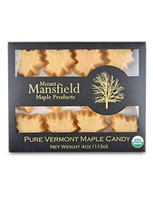 Large box of Mount Mainsfield maple leaf-shaped maple candied