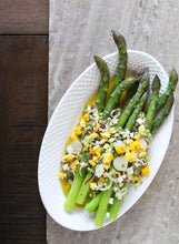 Asparagus with Spring Onion Vinaigrette & Wild Fennel Pollen