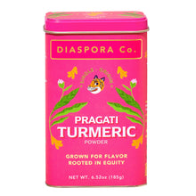 Larger, chef-sized tin of Diaspora Co. Pragati Turmeric