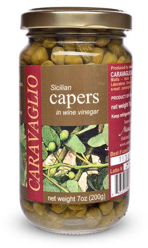 Sicilian Capers in Wine Vinegar from Caravaglio