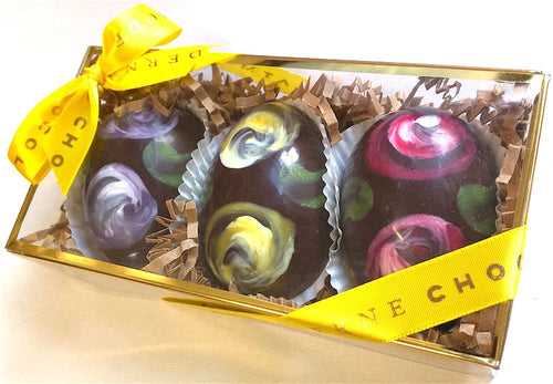 Dark Chocolate Fauvergé Easter Eggs from Chocolat Moderne