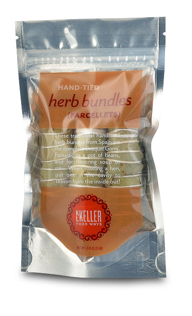 Package of hand-tied Spanish herb bundles (Farcellets)