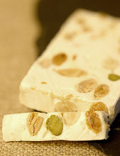 Close up of Montelimar Nougat from Suprem'Nougat G. Savin