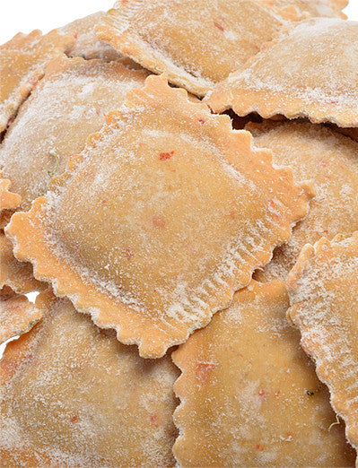 Close up of fresh vegan ravioli