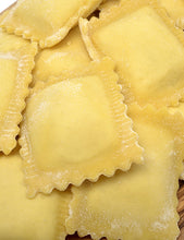 Close up of fresh cheese ravioli