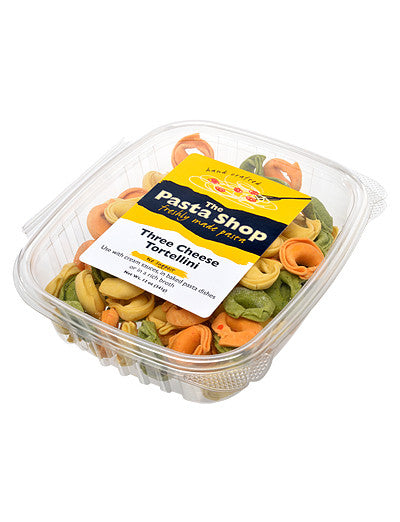 Three cheese tortellini in a packaging 