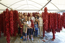 Masseria Mirogallo Belfiore Family Photo with Peppers