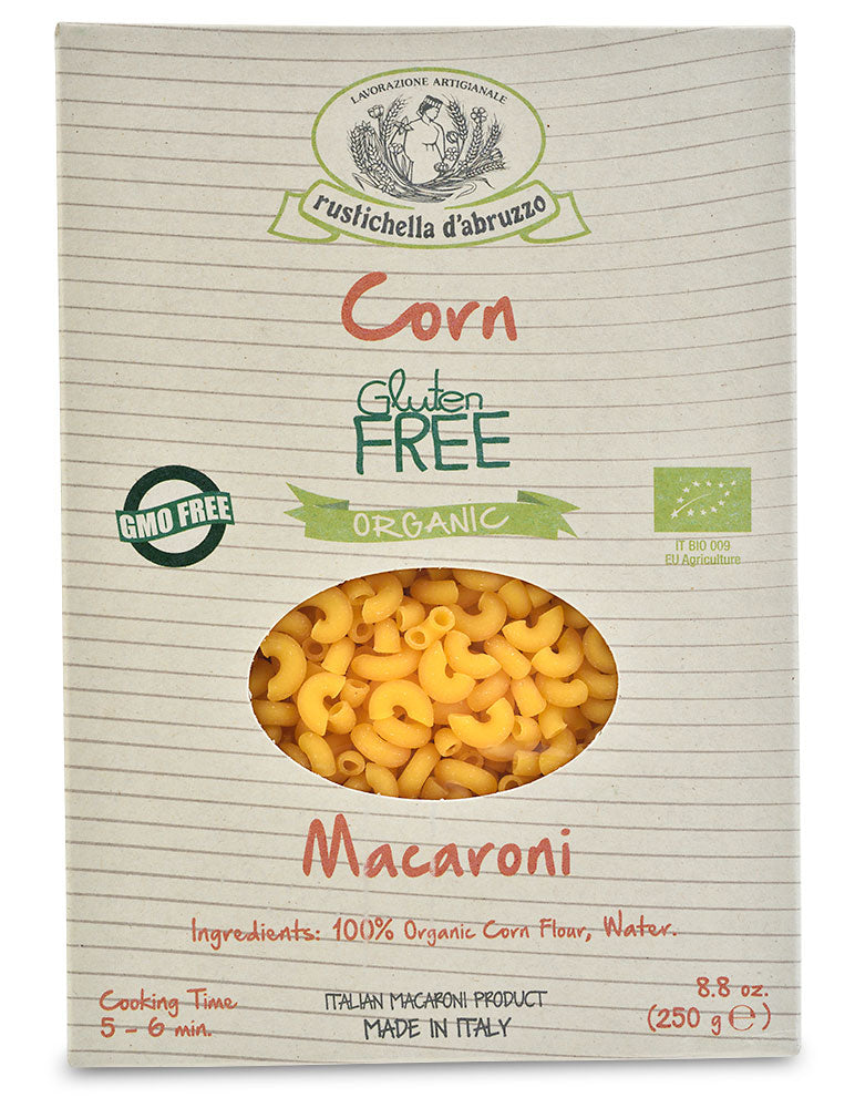 Organic Gluten-Free Corn Macaroni Pasta by Rustichella d'Abruzzo - Box