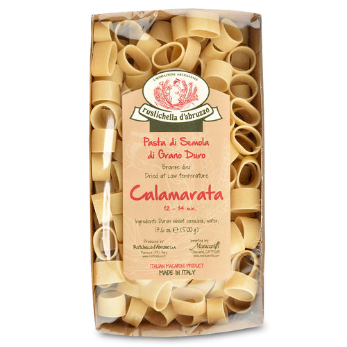 Calamarata Pasta from Rustichella d'Abruzzo package