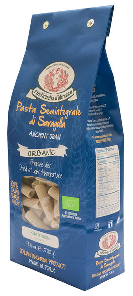 Organic Saragolla Rigatoncini Pasta by Rustichella d'Abruzzo - Package