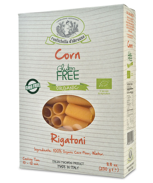 Organic Gluten-Free Corn Rigatoni Pasta by Rustichella d'Abruzzo - Package